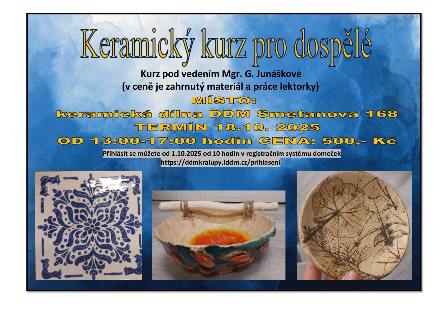 Keramický kurz pro dospělé