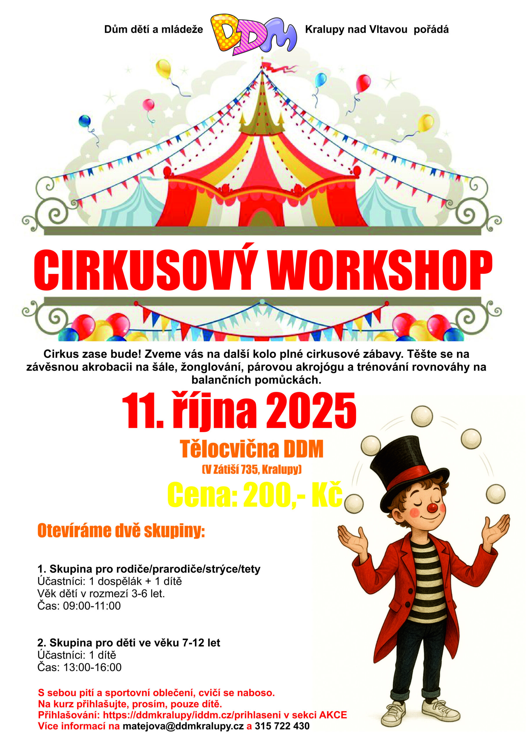 Cirkusový workshop