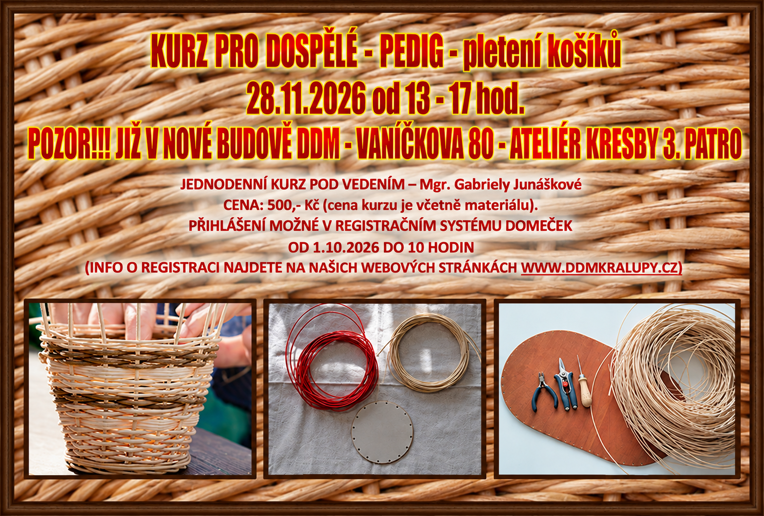 Kurz Pedig – pletení košíků